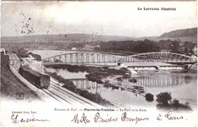 La Lorraine illustrée - Environs de Toul. - Pierre-la-Treiche. - Le Pont et la Gare.