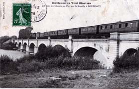 Les environs de Toul illustrés - Le pont du Chemin de Fer, sur la Moselle à FONTENOY
